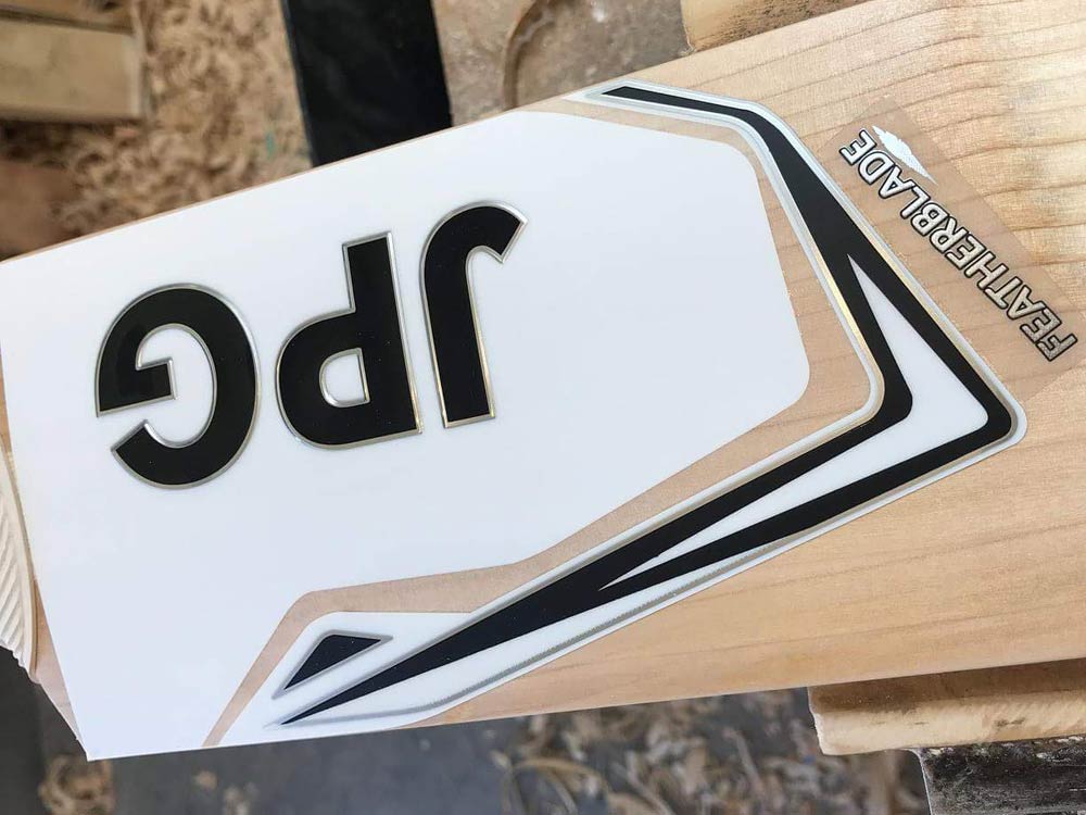 Embossed Cricket Bat Sticker